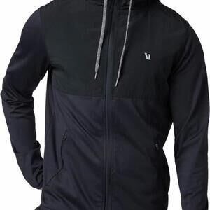 Vuori Men's Black Sunday Element Lightweight Hooded Jacket V215 - XL EUC